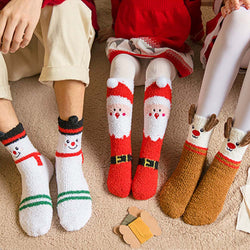 Christmas Socks Plush Coral Fleece Parent-child Christmas Socks Winter Home Floor Socks Christmas Gifts - MadeMineAU