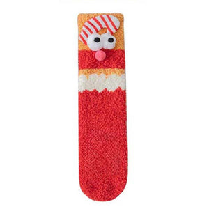 Christmas Socks Women's Plush Coral Fleece Winter Home Floor Socks Christmas Gifts - MadeMineAU