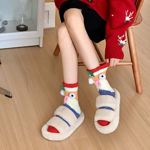 Christmas Socks Women's Plush Coral Fleece Winter Home Floor Socks Christmas Gifts - MadeMineAU