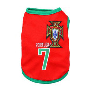 Lovely Football Team Dog Vest Pet Clothing Colorful Gift for Pets