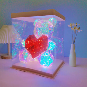9.84 in (25cm) Galaxy LED Bear Gift Box - MadeMineAU