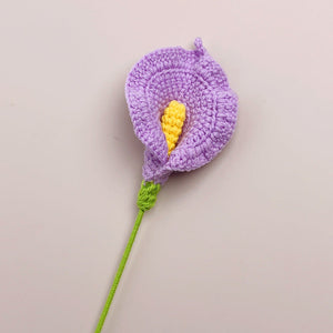 Calla Lily Crochet Flower Handmade Knitted Flower Gift for Lover - MadeMineAU