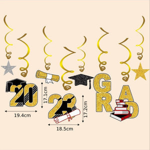 Graduation Hanging Swirl Banner Decorations Party Supplies Gift for Graduation Party - MadeMineAU