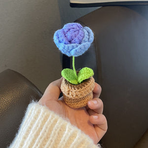 Handmade Crochet Flowers Completed Hand Woven Knitted Potted Plants Gift for Handicraft Lover - MadeMineAU