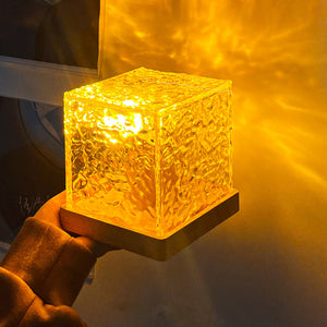 Dynamic Rotating Water Ripple Night Light Bedroom Lamp Home Decor Gifts - photomoonlamp