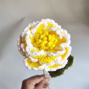 1pc Handmade Knitted Flower Peony Crochet Flower Gift for Her - MadeMineAU