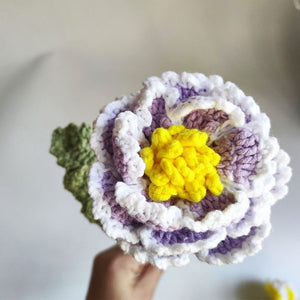 1pc Handmade Knitted Flower Peony Crochet Flower Gift for Her - MadeMineAU