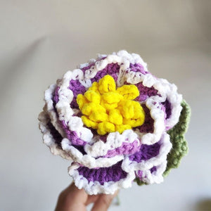 1pc Handmade Knitted Flower Peony Crochet Flower Gift for Her - MadeMineAU