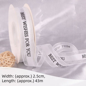 Craft Fabric Ribbon for Gift Wrapping Floral Bouquets Wedding Party Decoration - MadeMineAU