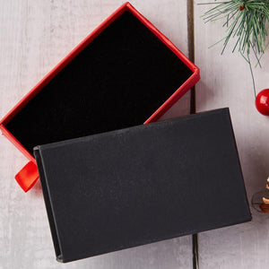 Kraft Paper Drawer Box Black Cardboard Gift Box with Sponge for Jewelry Bracelet Ring Gift Packaging