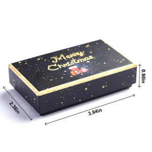 Christmas Black Gift Box Jewelry Box Packing for Gifts