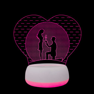 Anniversary Gifts 3D Love Heart Lamp Night Light Desk Decor Valentine's Day Gifts For Lover