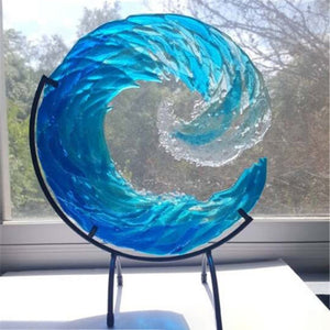 Ocean Wave Art Handmade Crafts Decor Ocean Wave with Bracket Ornament