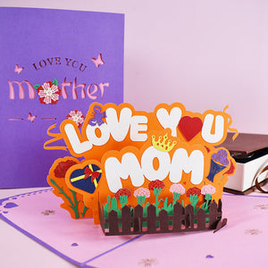Mother's Day Greeting Card Creative Personality 3d Three-dimensional Blessing Card Birthday To Send Mother Lovemom