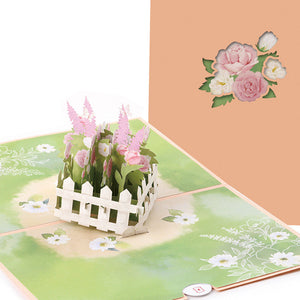 Creative 3d Three-dimensional Flower Greeting Card Mother's Day Blessing Message Card