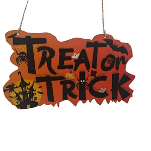 Halloween Wooden Ornaments Pumpkin Ghost Pendants Party Decoration For Home Door Hanging
