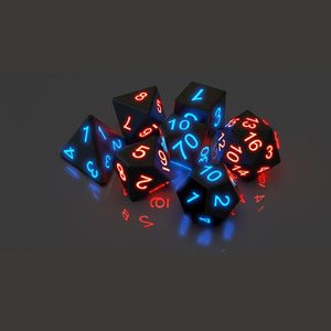 Electronic Glow Dice Set 7PCS Polyhedral Dice Accessories
