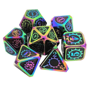 Metal Dice Polyhedral Dice Set(7 Pieces) for Table Role-Playing Games
