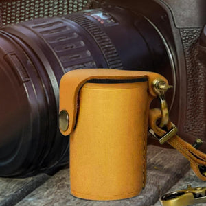 Leather Film Bottle Case For Camera Roll Keychain