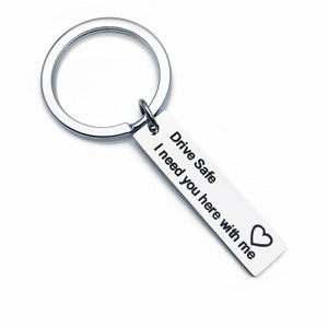 For Him Drive Safe Keychain Metal Keychain - MadeMineAU