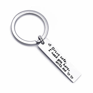 For Him Drive Safe Keychain Metal Keychain - MadeMineAU