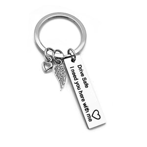 For Him Drive Safe Keychain Metal Keychain - MadeMineAU