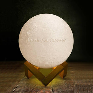 Touch Double Colors - Engraved Moon Lamp - MadeMineAU