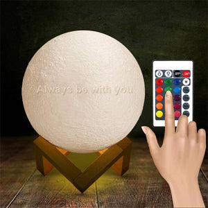 Remote Control 16 Colors - Engraved Moon Lamp - MadeMineAU