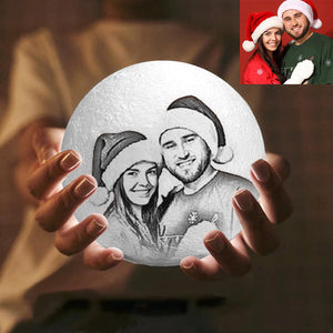 Remote Control 16 Colors Engraved Photo Moon Lamp Christmas Gifts