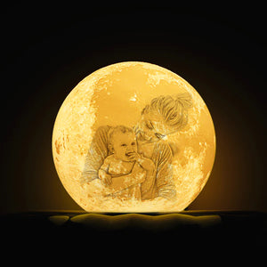 Custom Moon Lamp Personalised Photo Moon Lamp 16 Colors Remote Gifts For Lover