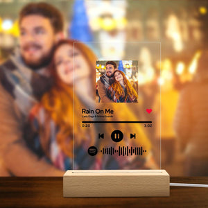 Custom Plaque - Spotify Code Music Plaque Glass For Couple (4.7in x 7.1in) Best Gift Choice - Sea