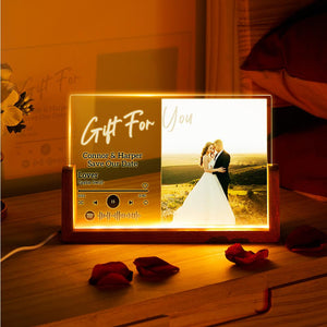 Gift for You Custom Night Light Personalized Spotify Plaque Music Plaque Anniversary Gift - MyPhotoLighter