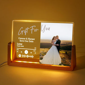 Gift for You Custom Night Light Personalized Spotify Plaque Music Plaque Anniversary Gift - MyPhotoLighter