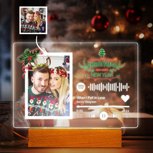 Custom Spotify Code Lamp Personalized Photo Light Night Custom Christmas Gift for Boyfriend - auphotomugs