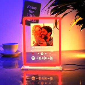 Personalized Photo Spotify Music Night Light Scannable Code Neon Sign Lamp For Couples - MadeMineAU