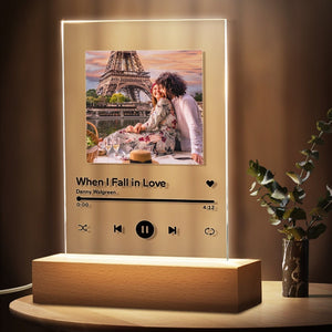 Custom Photo Music Plaque/Keychain/Night Light Gifts For Her