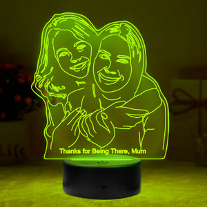 Gifts For Mom Custom 3D Photo Lamp Led Personalized Colorful Night Light