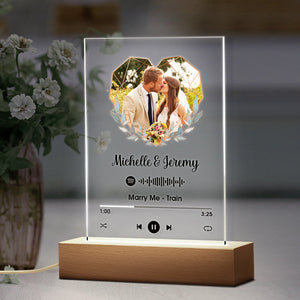 Custom Spotify Plaque Acrylic Music Keychain / Plaque / Nightlight Wedding Anniversary Gift