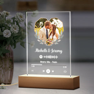 Custom Spotify Plaque Acrylic Music Keychain / Plaque / Nightlight Wedding Anniversary Gift