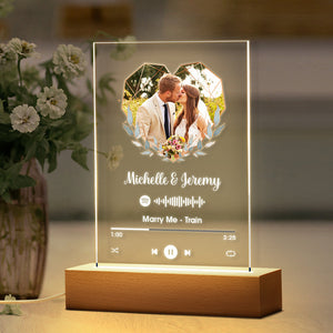 Custom Spotify Plaque Acrylic Music Keychain / Plaque / Nightlight Wedding Anniversary Gift