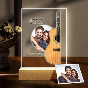 Personalized Photo / Plaque / Night Light For Couple With Engraving Two Colors