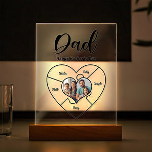 Engraved Nameplate For Dad Personalized Photo Keychain Best Nightlight Gift For Dad