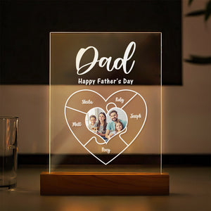 Engraved Nameplate For Dad Personalized Photo Keychain Best Nightlight Gift For Dad