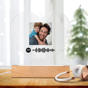 Custom Heart-Shaped Spotify Code Music Plaque Night Light - MadeMineAU