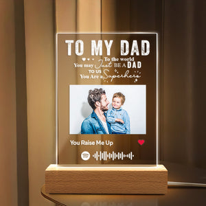 Custom Spotify Code Music Plaque Night Light - To My Dad