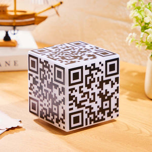 Scannable QR Code CUBE Night Light with Your Photo or Text Personalized Gift for Her - MademineAU