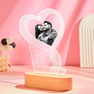 Custom Photo 3D Led Lamp Unique Colorful Night Light Couple Valentine's Day Gift - MadeMineAU