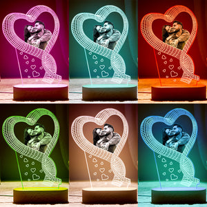 Custom Photo 3D Led Lamp Unique Colorful Night Light Couple Valentine's Day Gift - MadeMineAU