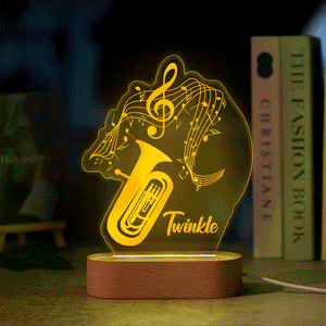 Custom Acrylic Engraved Instrument Night Light Personalized 3D Printed Colorful Lamp Birthday Gift - MadeMineAU