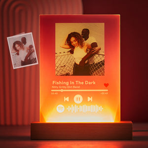 Scannable Spotify Code Night Light Custom Photo Acrylic Music Plaque Romantic Gift - MadeMineAU